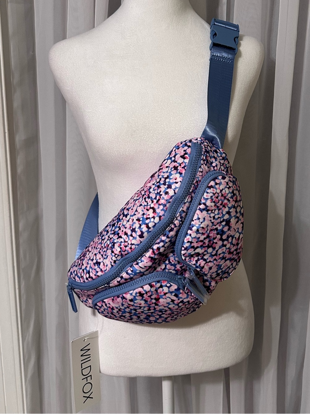 Wildfox Pink & Blue Confetti Crossbody Belt Bag